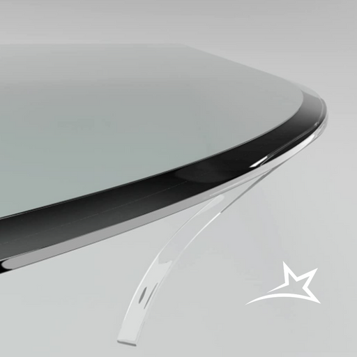 Funkenschutzplatte Segmentbogen 6 mm 1200 x 1200 mm transparent | Glas Star