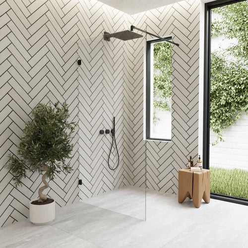 WALK-IN-Duschabtrennung Anti-Kalk Glas