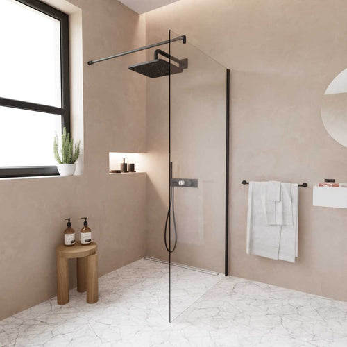 WALK-IN-Duschabtrennung Weissglas