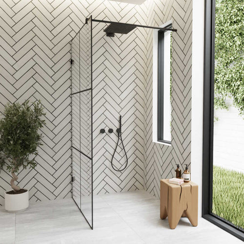 WALK-IN Duschabtrennung Industrielook