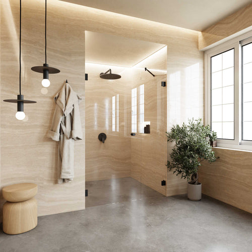 Duschtür mit Seitenteil Klarglas