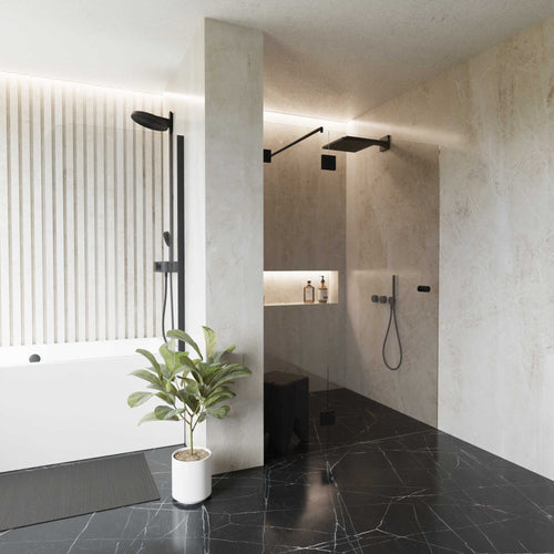 Duschtür mit Seitenteil Klarglas