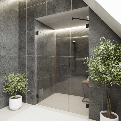 Duschtür mit Seitenteil Klarglas