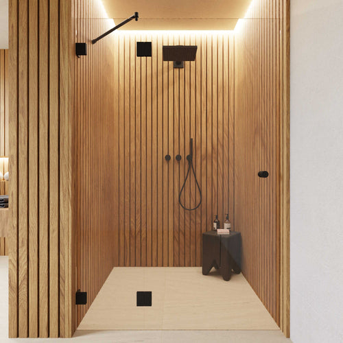 Duschtür mit Seitenteil Weißglas