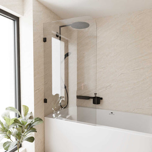 Badewannenaufsatz aus Weißglas