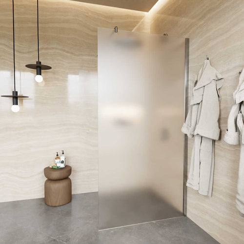 WALK-IN-Duschabtrennung Weißglas satiniert