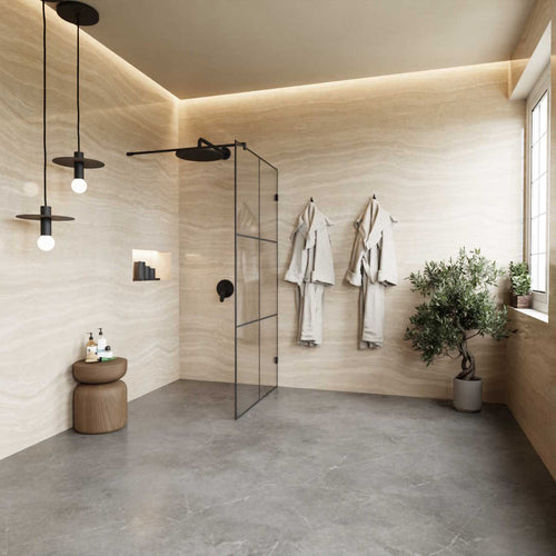 WALK-IN Duschabtrennung Industrielook