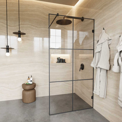 WALK-IN Duschabtrennung Industrielook