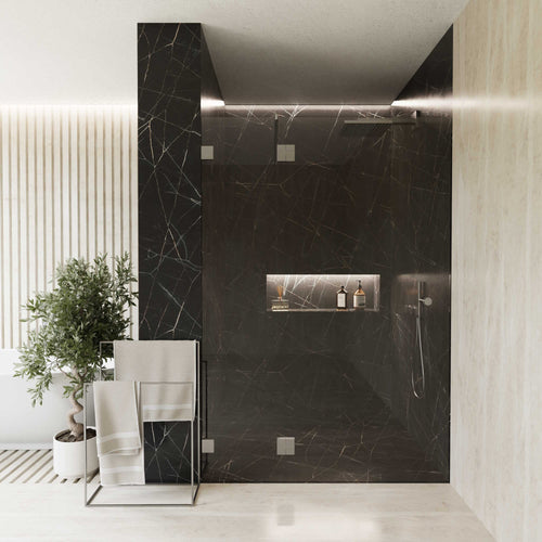 Duschtür mit Seitenteil Klarglas