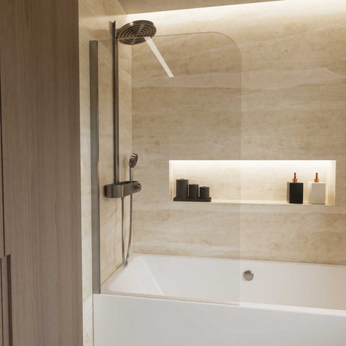 Badewannenaufsatz aus Anti-Kalk Glas