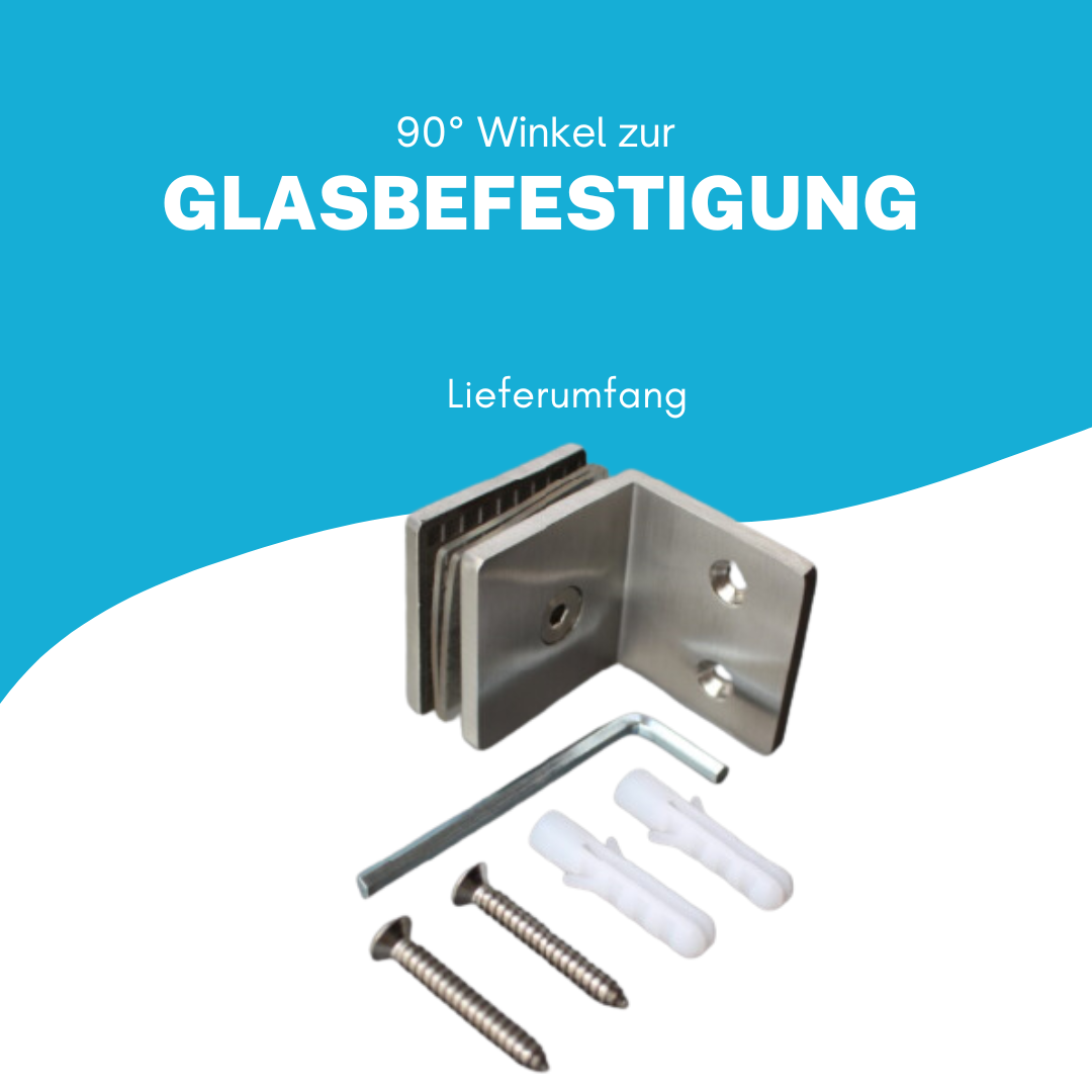 Winkelverbinder Fixum S Für Glaswände – 90° Chrom Glänzend, Bis 25 Kg Belastbar