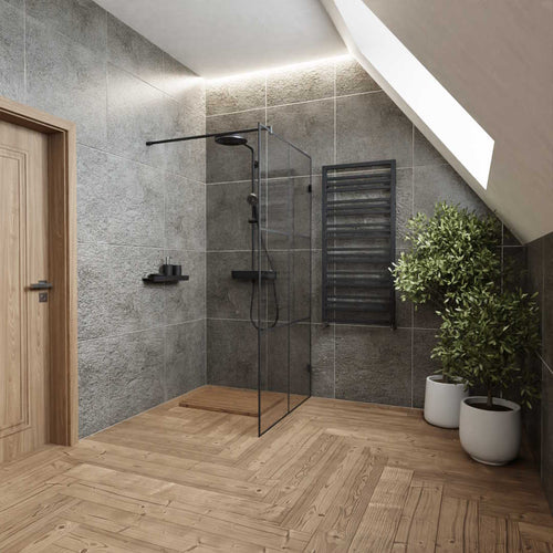 WALK-IN Duschabtrennung Industrielook