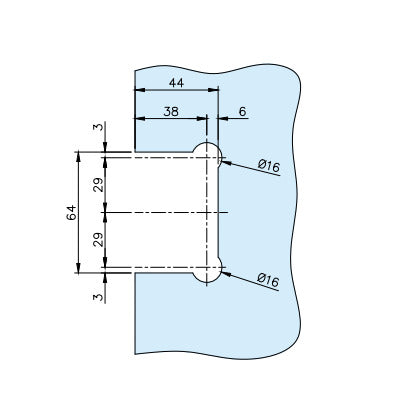 Duschtür-Scharnier 90° beidseitiger Fuß | Edelstahl Design | Glas-Wand