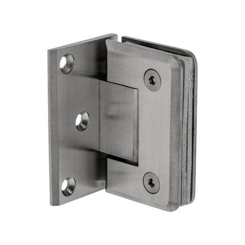 Duschtür-Scharnier 90° einseitiger Fuß | Edelstahl Design | Glas-Wand