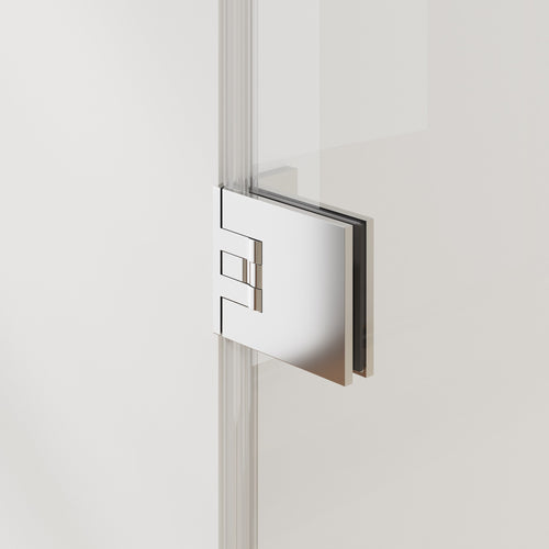 Zweiflügelige grau getönte Duschtüren