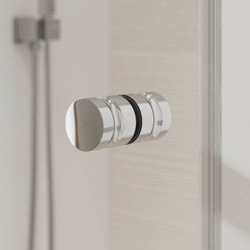 Einflügelige grau getönte Duschtüren