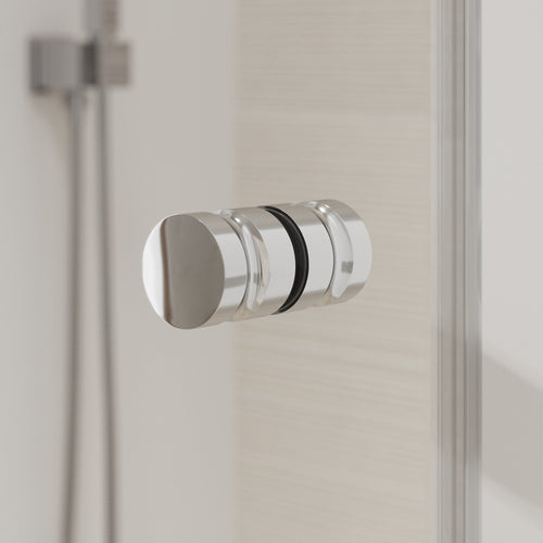 Zweiflügelige grau getönte Duschtüren