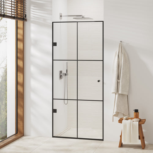 Einflügelige Duschtüren im Industrie-Look