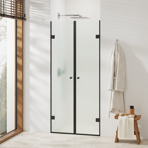 Zweiflügelige satinierte Duschtüren