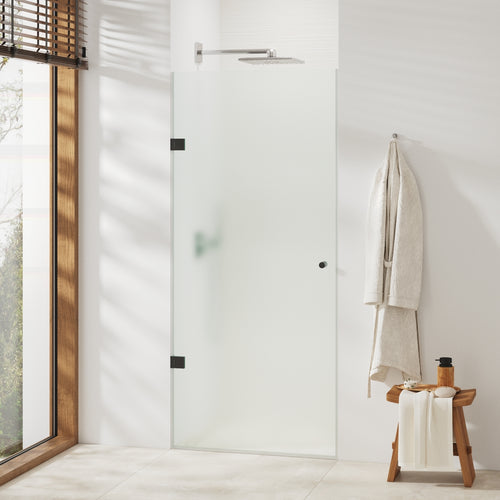 Einflügelige satinierte Duschtüren