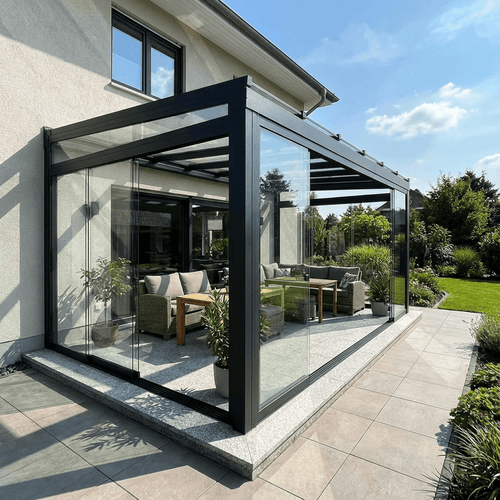 Glasschiebewand Klarglas