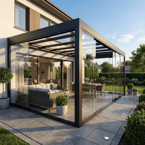Glasschiebewand Klarglas