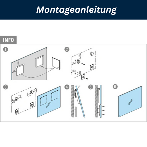 Befestigungs-Set für Spiegel & Glas