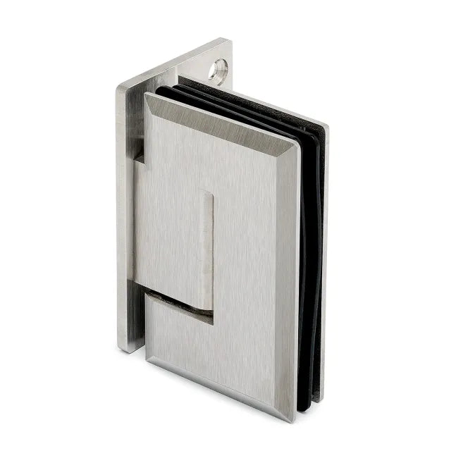 Duschtür-Scharnier 90° einseitiger Fuß | Edelstahl Design | Glas-Wand