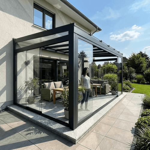 Glasschiebewand Klarglas