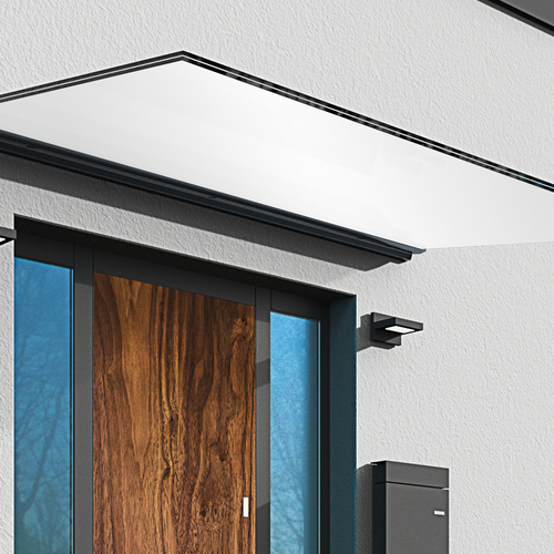 Vordach freitragend Superweiß