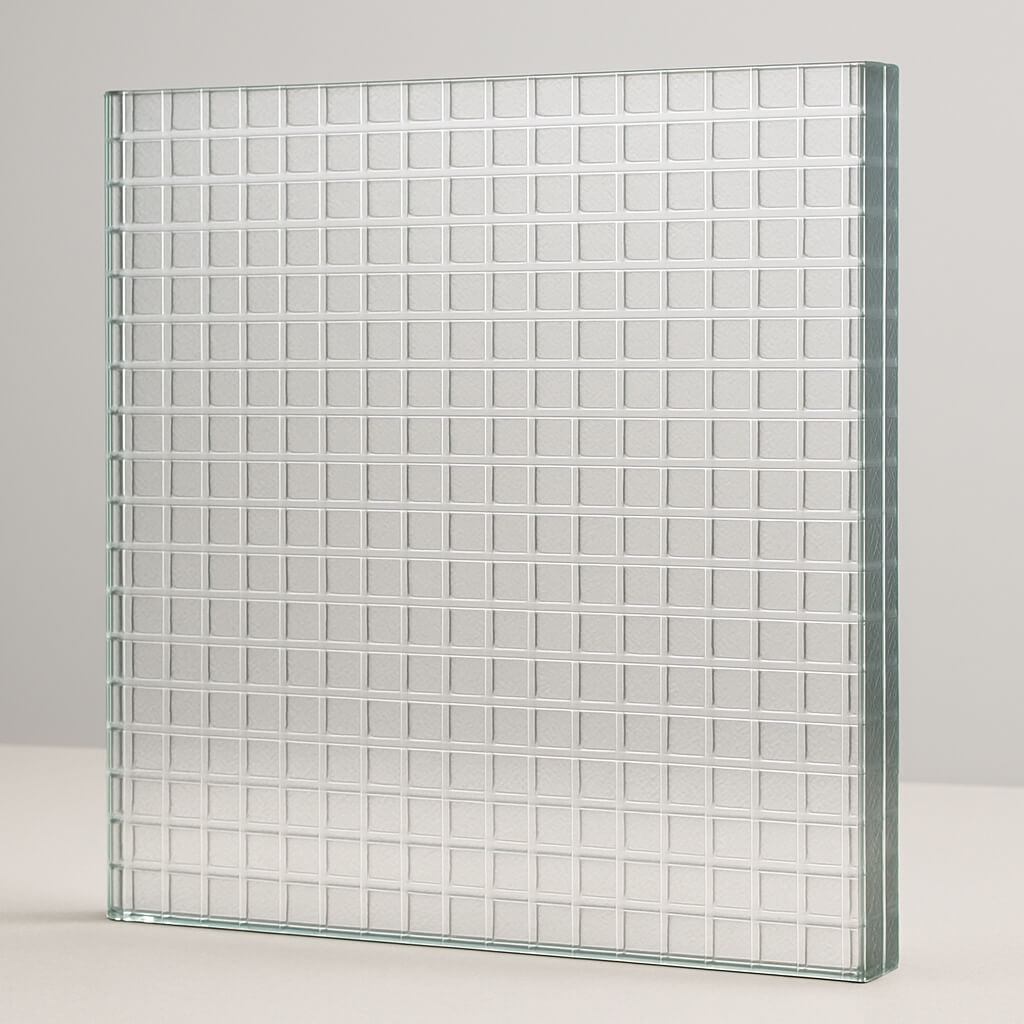 VSG Ornamentglas mit Karostruktur