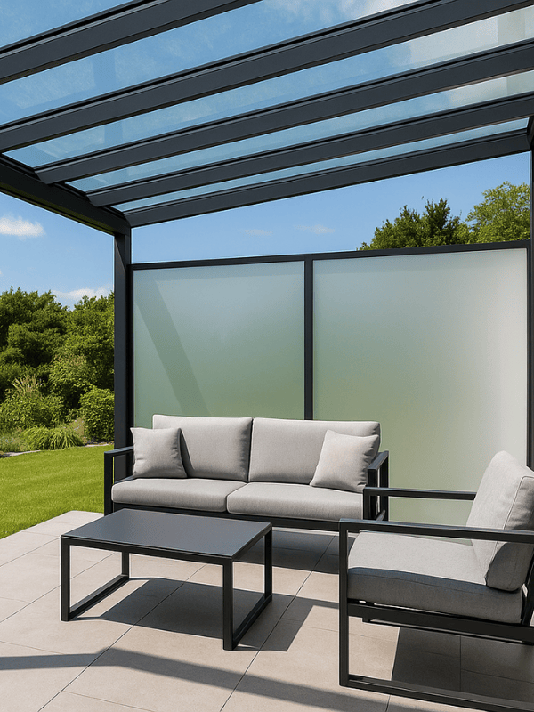 VSG Glas aus Floatglas satiniert