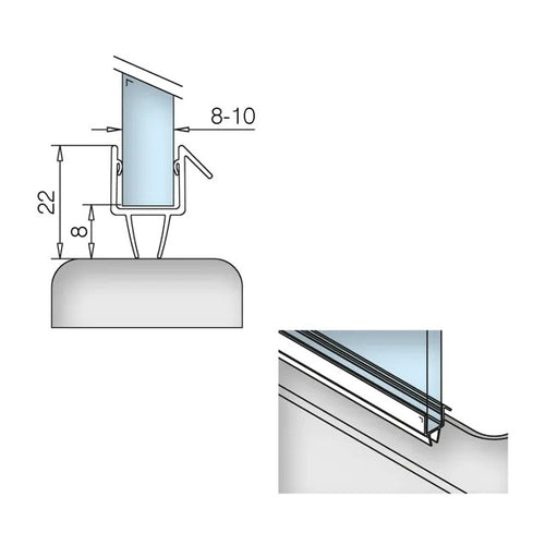 Wasserabweisprofil | schwarz