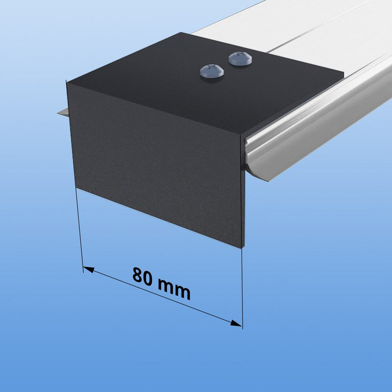Abrutschwinkel für 80mm Breite Aluminium anthrazit RAL 7016