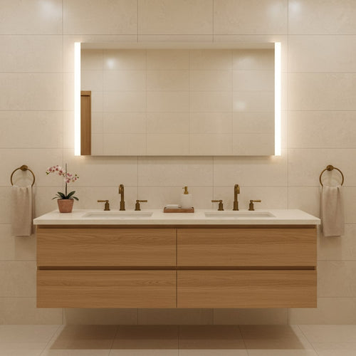 Spiegel mit Beleuchtung Linea Vertical