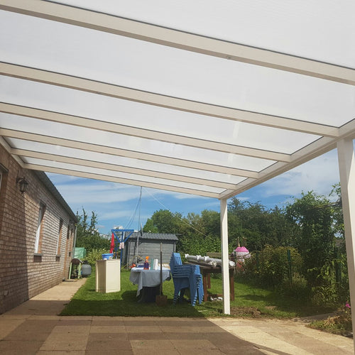Terrassenüberdachung Aluminium im Komplettset (RAL 9005 mit VSG-Glas)