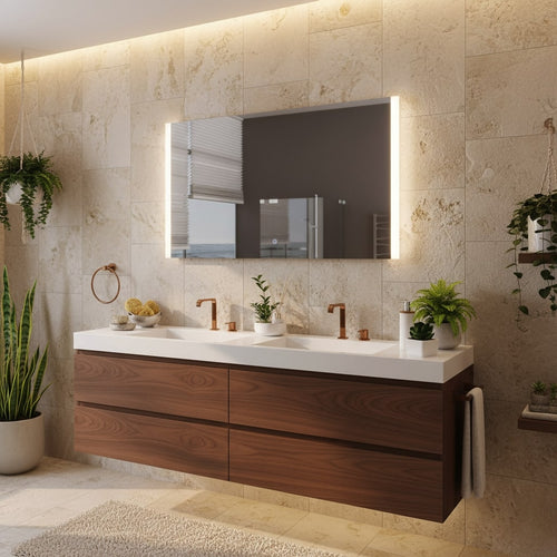 Spiegel mit Beleuchtung Linea Vertical