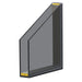 2-fach Wärmeschutz Isolierglas ESG grau getönt - aus 2 x ESG Glas 6 mm (Einbaudicke 26mm) | Glas Star