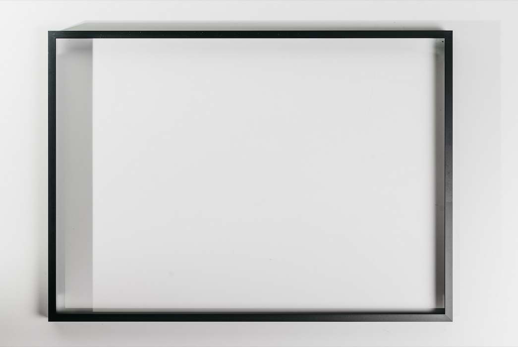 Spiegel mit Rahmen aus mittelgrauem Aluminium, 50 x 70 cm | Glas Star