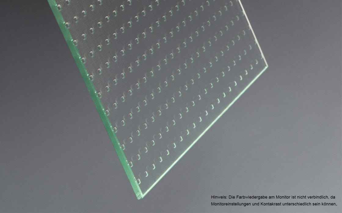 Musterprodukt A4 Größe: ESG Glas 4 mm mastercarre | Glas Star