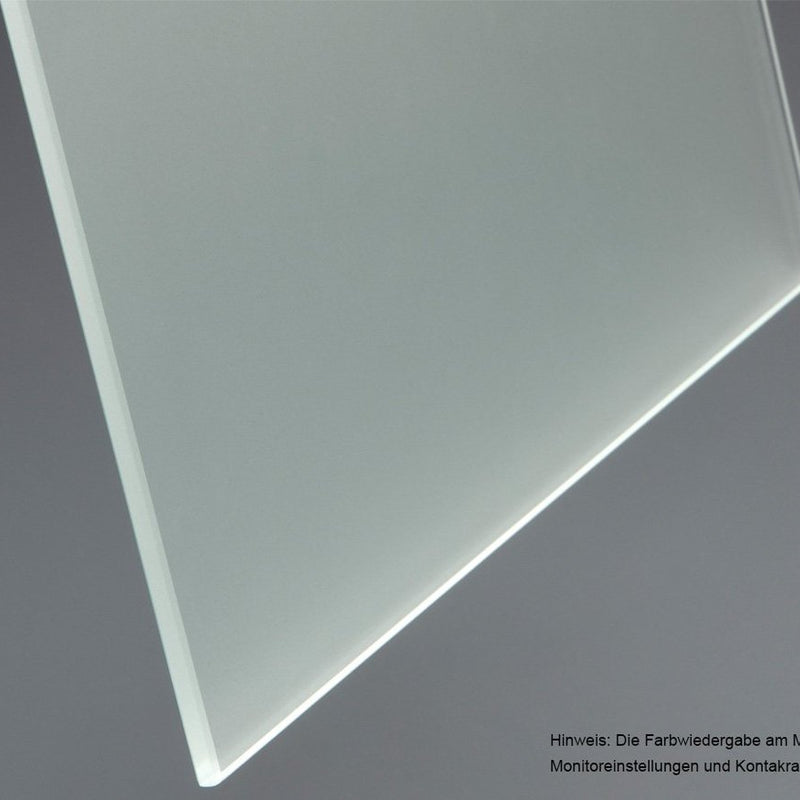 Muster für ESG Glas 4 mm satiniert