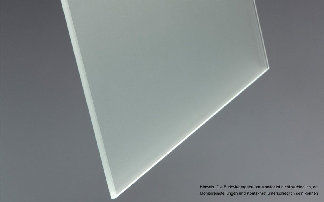 Musterprodukt A4 Größe: ESG Glas 4 mm satiniert | Glas Star
