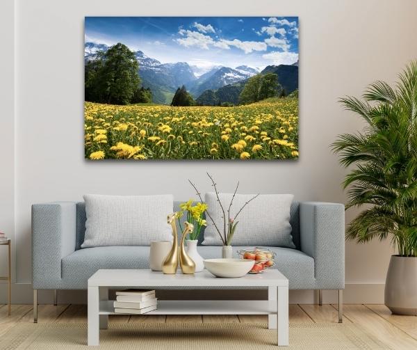 Glasbild Alpina in 90 x 60 cm | Glas Star