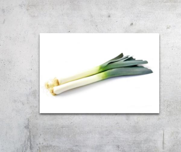 Lauchfamilie Glasbild individualisierbar bestellen.