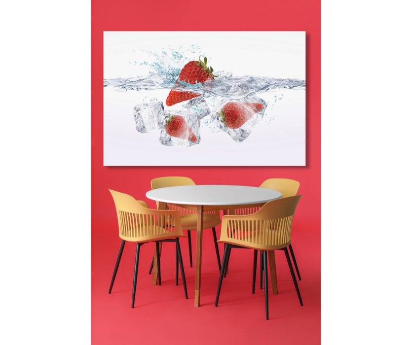 Glasbild Strawberrybad in 100 x 75 cm | Glas Star