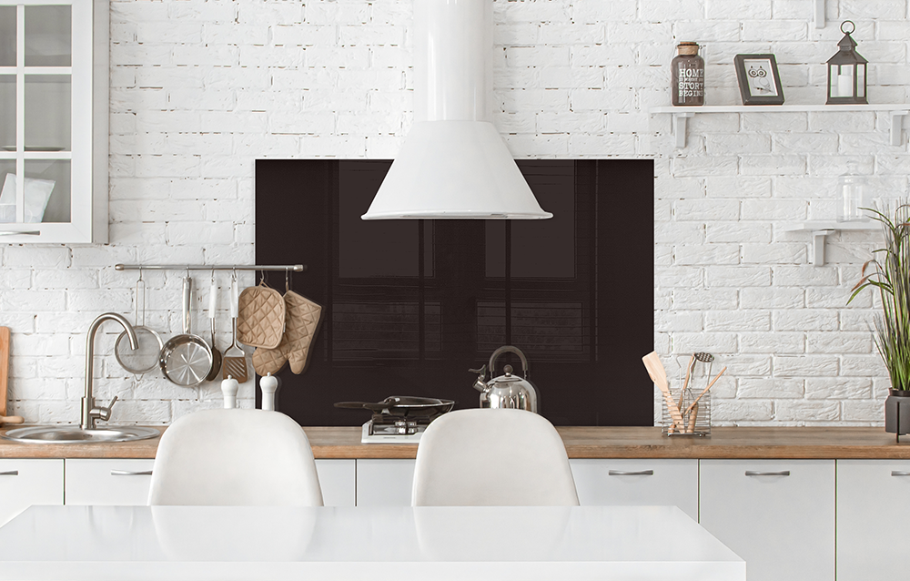 Küchenrückwand Braun RAL 8019 6mm in 120 x 80 cm aus Glas bestellen