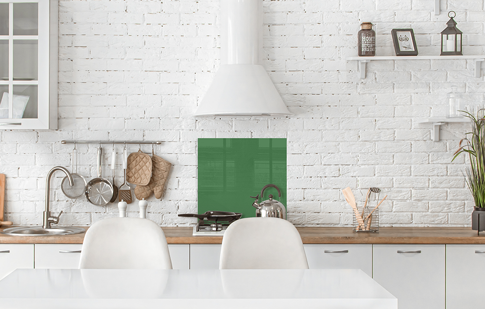 Küchenrückwand Grün RAL 6017 6mm in 50 x 50 cm aus Glas bestellen