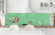 Küchenrückwand Limettengrün RAL 6019 6mm in 224 x 63 cm aus Glas bestellen