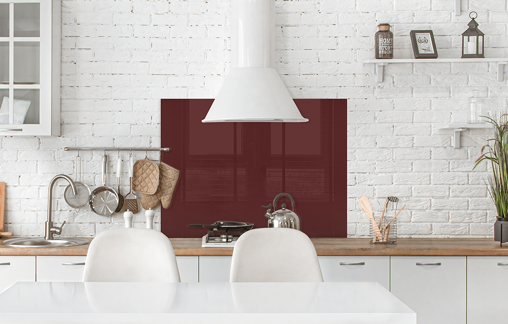 Küchenrückwand Rotbraun RAL 8012 6mm in 100 x 75 cm | Glas Star