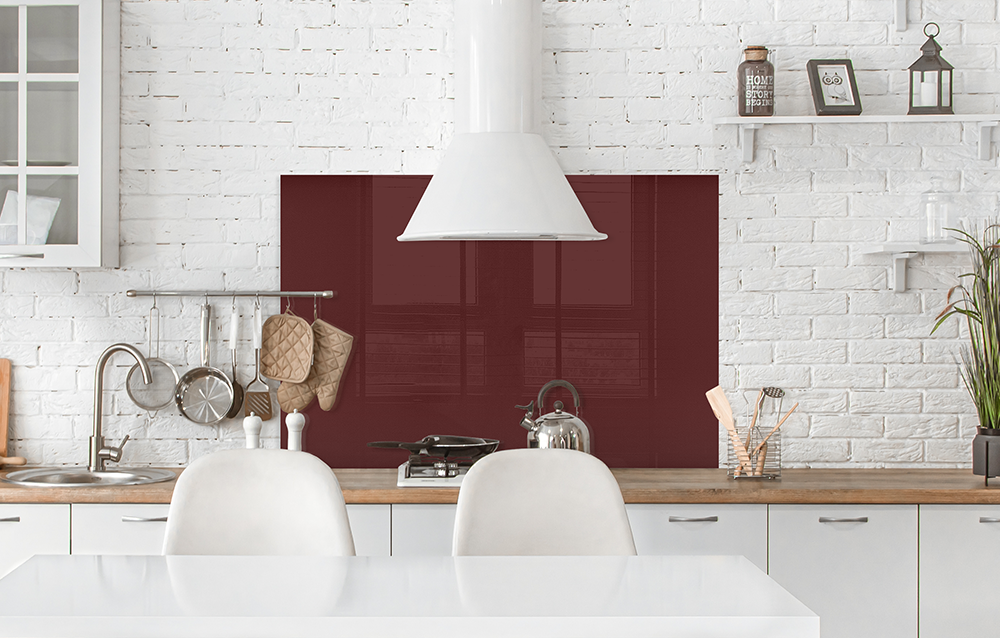 Küchenrückwand Rotbraun RAL 8012 6mm in 120 x 80 cm | Glas Star